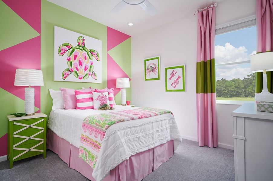 Furnished interior in a model home at Highfield at Twisted Oaks in Wildwood (Image 52).