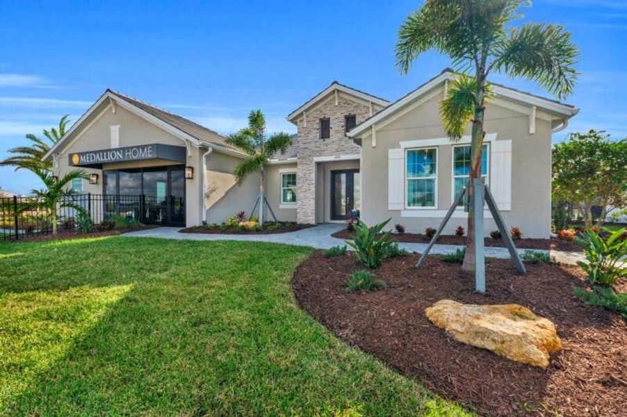 Front exterior of a home in the River Preserve Estates community, located in Parrish, FL (Image 3). Front exterior of a home in the River Preserve Estates community, located in Parrish, FL (Image 3).