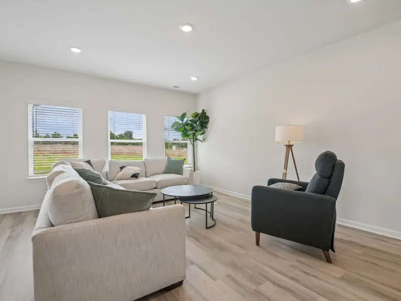 Furnished interior in a model home at Moss Farms in Lula (Image 2). Furnished interior in a model home at Moss Farms in Lula (Image 2).