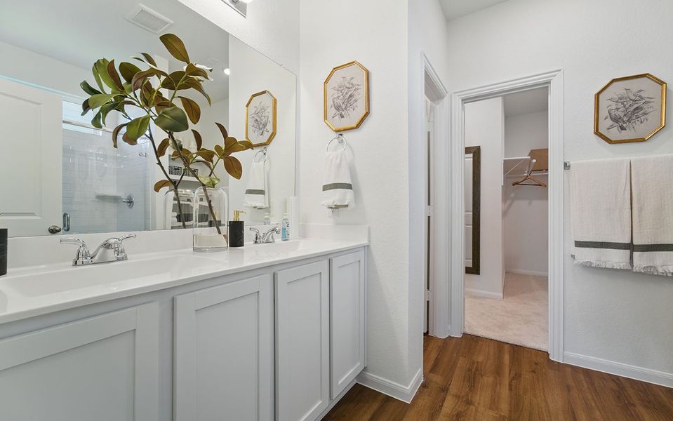 Furnished interior in a model home at Windrose Green in Angleton (Image 69).