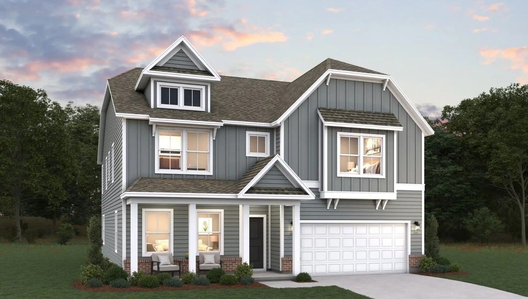 Front exterior of a home in the The Settlement 40' community, located in Simpsonville, SC (Image 13).