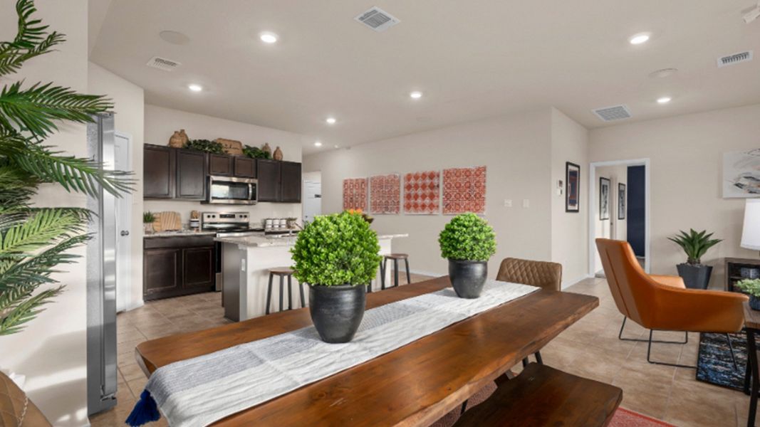 Furnished interior in a model home at Yowell Ranch in Killeen (Image 13).