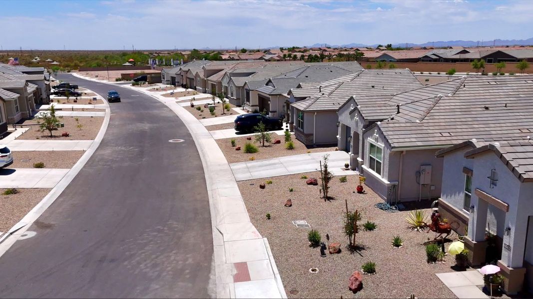 Aerial view of the Entrada Del Oro community in Gold Canyon, AZ, showing layout and nearby surroundings (Image 12).