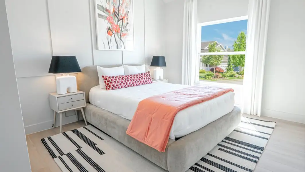 Furnished interior in a model home at Brookfield in Melissa (Image 28). Furnished interior in a model home at Brookfield in Melissa (Image 28).