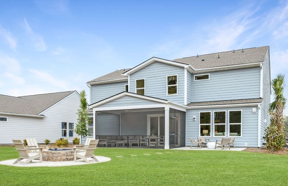 Woodward Model Home Backyard