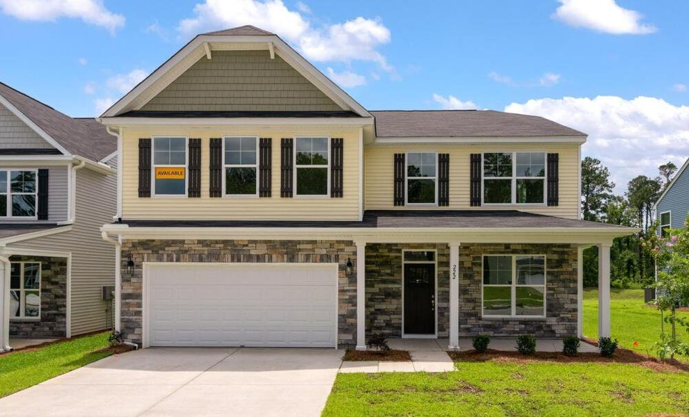 Front exterior of a home in the The Grove at Bratton Park community, located in York, SC (Image 10). Front exterior of a home in the The Grove at Bratton Park community, located in York, SC (Image 10).