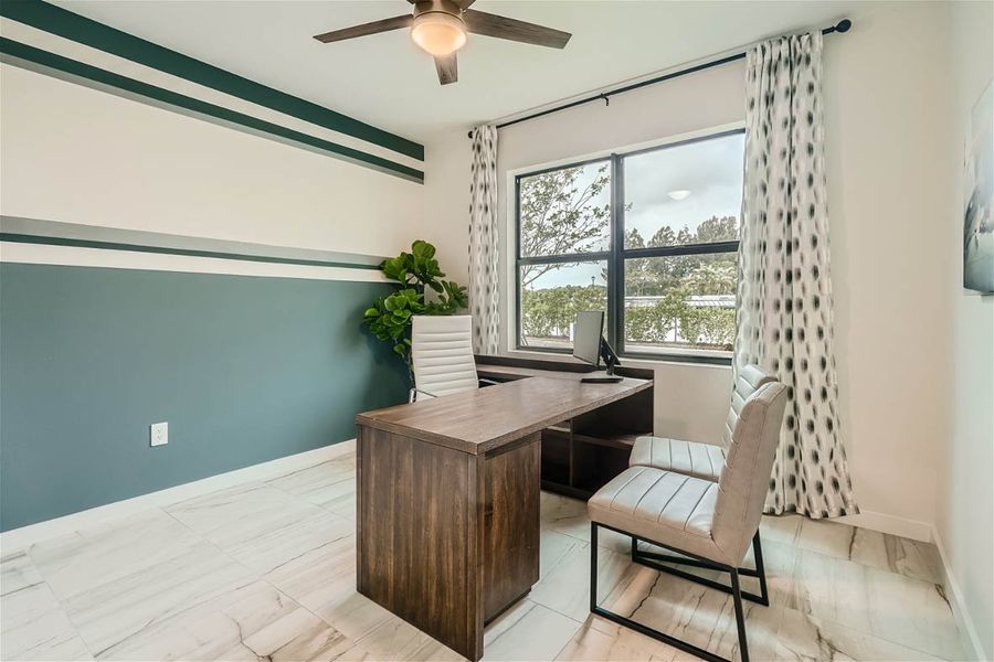 Furnished interior in a model home at Willow Pointe in Stuart (Image 42).