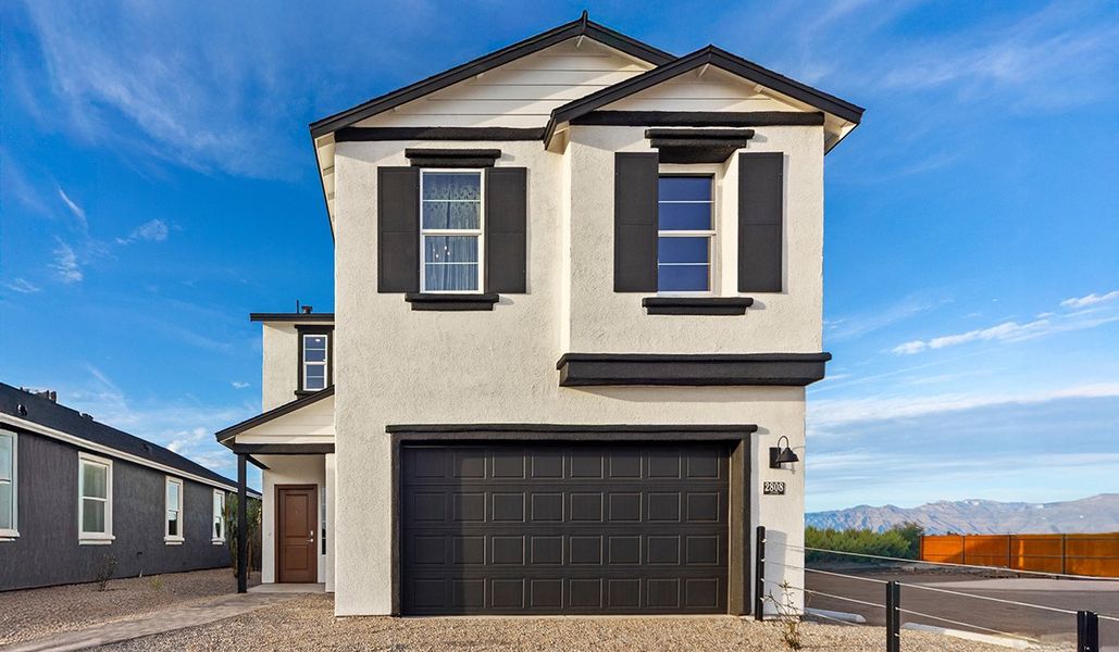 Front exterior of a home in the Redford Estates community, located in Tucson, AZ (Image 4).