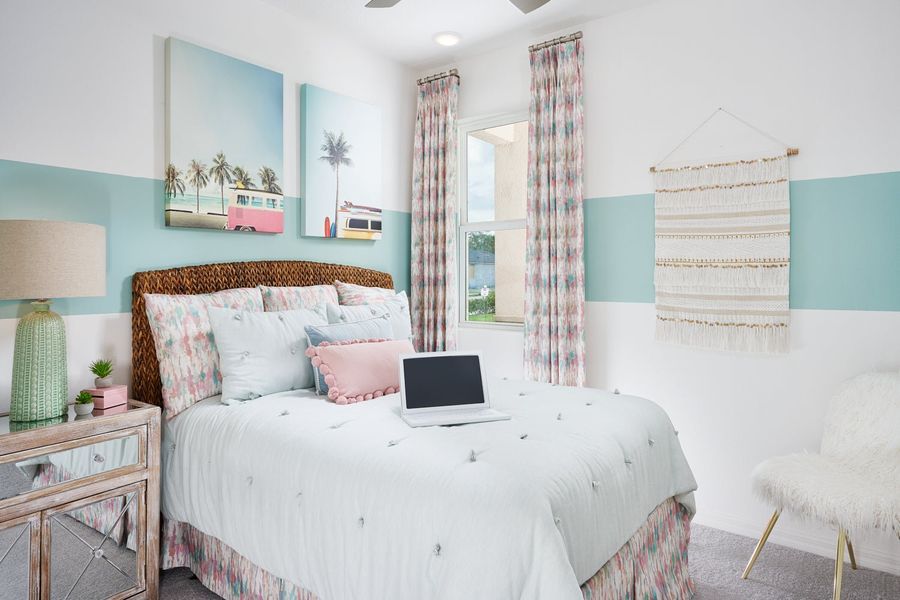 Furnished interior in a model home at Leela Reserve Paired Villas in Tavares (Image 22). Furnished interior in a model home at Leela Reserve Paired Villas in Tavares (Image 22).