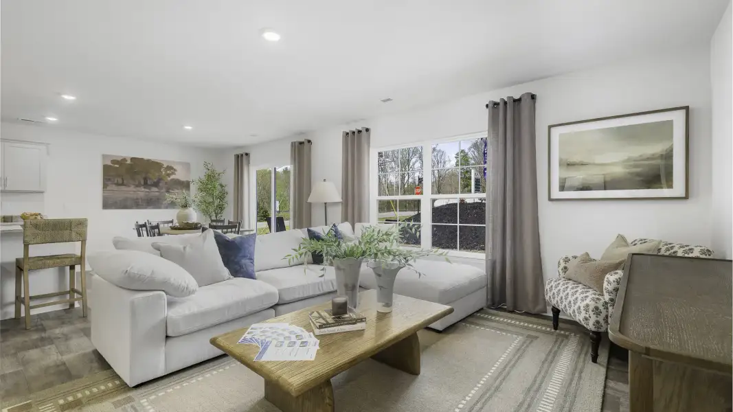 Furnished interior in a model home at Skybrooke in High Point (Image 11).