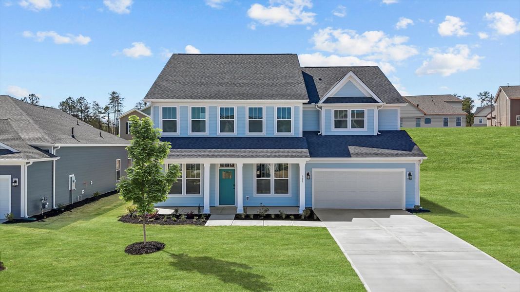 Stylish front elevation with accomplished design and high standards throughout the Stonehaven floorplan at Easler Farm