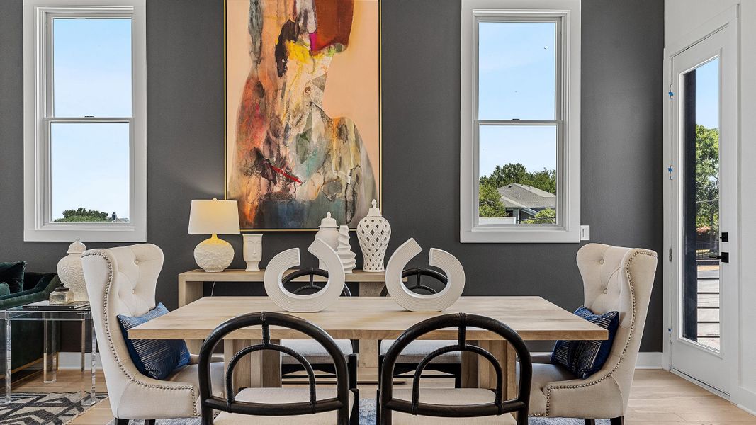 Furnished interior in a model home at The Park at Sunridge in Austin (Image 33).