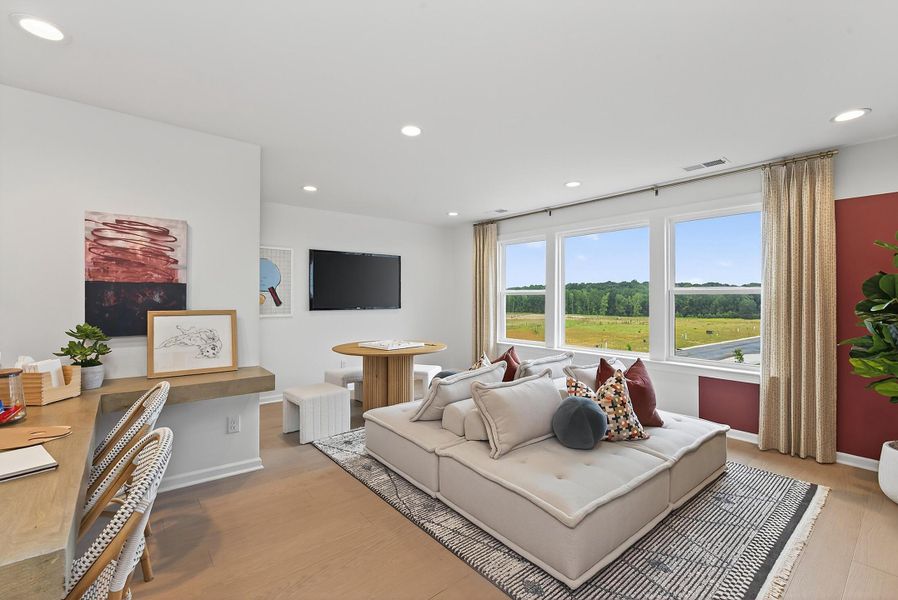 Furnished interior in a model home at Chastain in Ooltewah (Image 38).