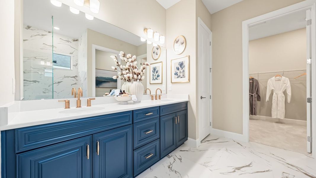 Furnished interior in a model home at Esplanade at Coasterra in Palmetto (Image 26).