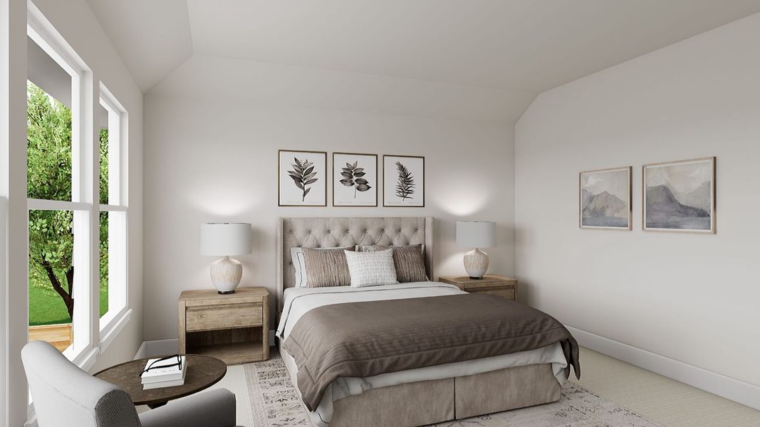 Furnished interior in a model home at The Meadows DFW in Krum (Image 21).