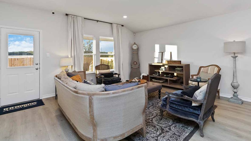 Furnished interior in a model home at The Birch at Spencer Ranch in Boerne (Image 5).