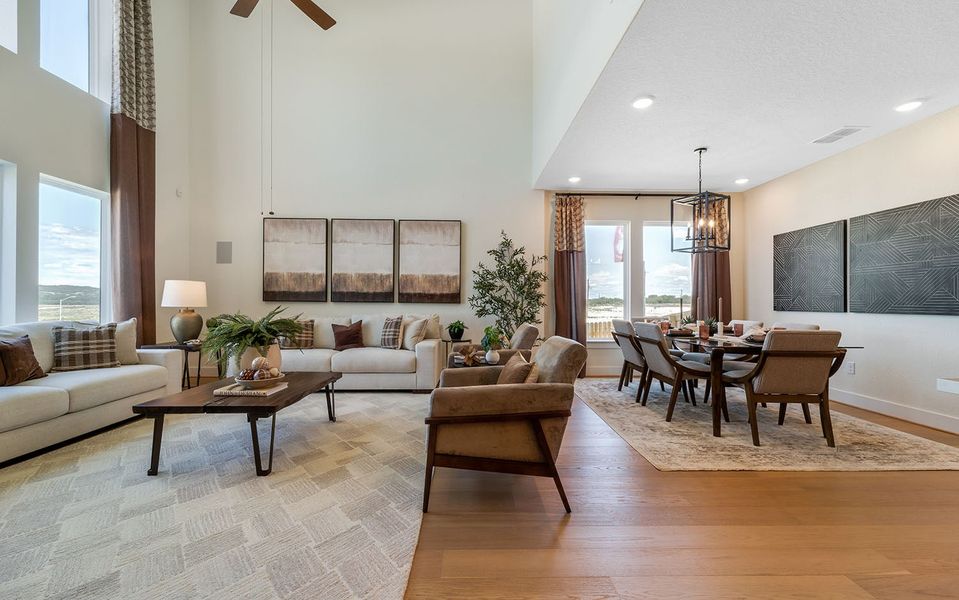 Furnished interior in a model home at The Woodlands at Medina Hills in Mico (Image 10). Furnished interior in a model home at The Woodlands at Medina Hills in Mico (Image 10).