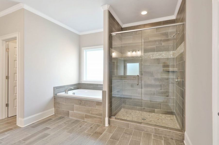 Furnished interior in a model home at Estates at Dorsett Bridge in Douglasville (Image 7).