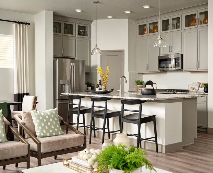 Furnished interior in a model home at Trailside at Cottonwood Creek in Colorado Springs (Image 12).