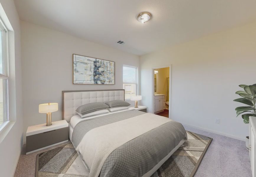 Furnished interior in a model home at Bryson's Ridge - New Homes in Spring Hope, NC in Spring Hope (Image 7).