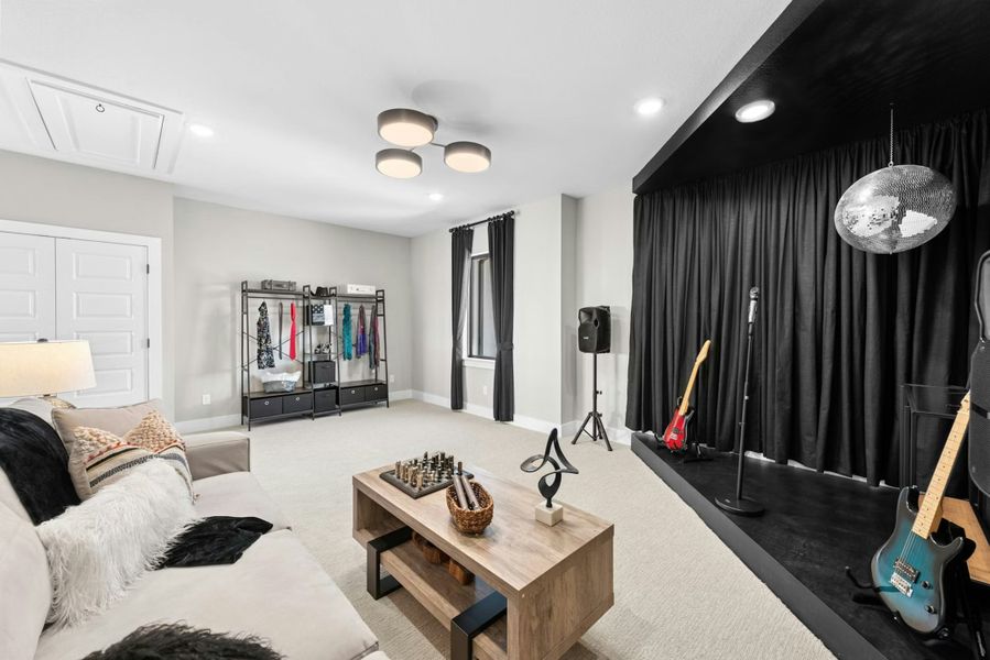 Furnished interior in a model home at Caliterra in Dripping Springs (Image 55).