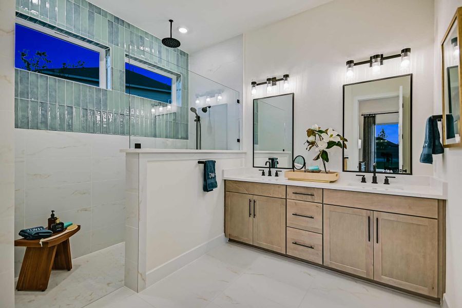 Furnished interior in a model home at Flora in Hutto (Image 11).