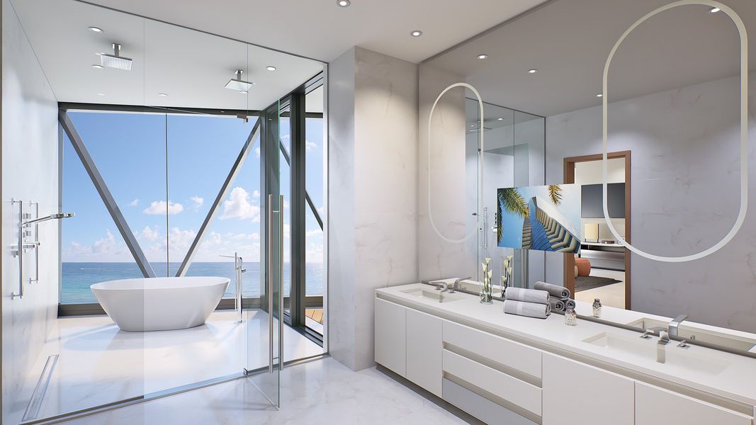 Furnished interior in a model home at Bentley Residences in Sunny Isles Beach (Image 7).
