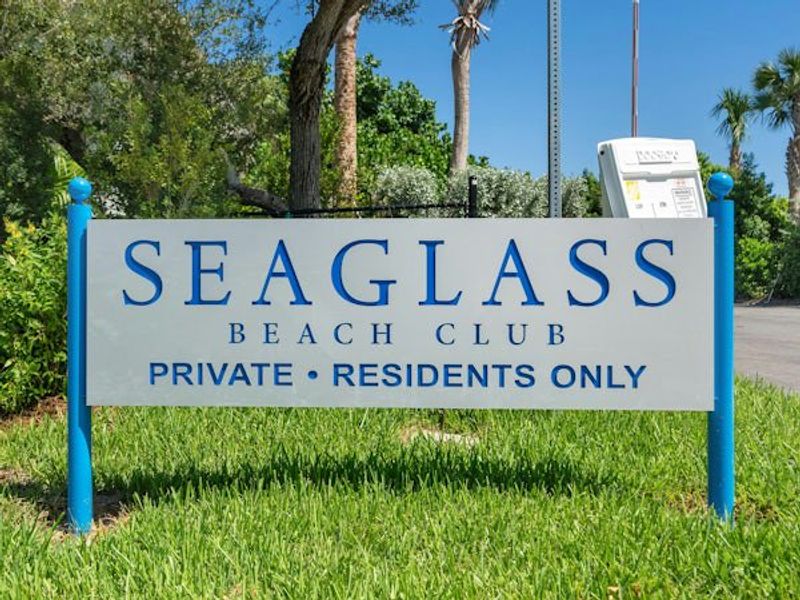 Entrance to the Seaglass community in Vero Beach, FL, featuring signage and landscaping (Image 2).
