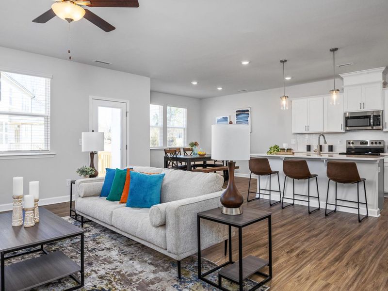 Furnished interior in a model home at Woodland Crossing in Zebulon (Image 42). Furnished interior in a model home at Woodland Crossing in Zebulon (Image 42).