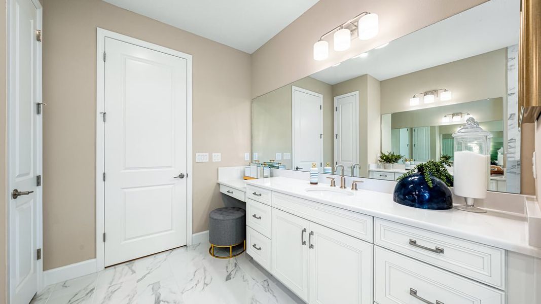 Furnished interior in a model home at Victoria Lakes in Odessa (Image 22). Furnished interior in a model home at Victoria Lakes in Odessa (Image 22).