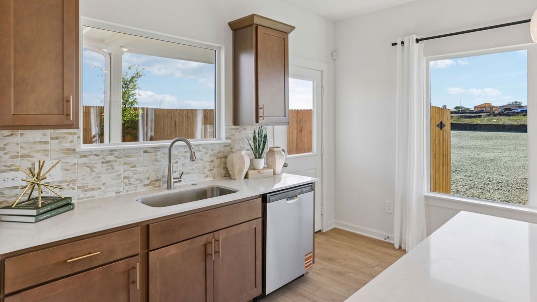 Furnished interior in a model home at Frontier in Mustang Ridge (Image 14).