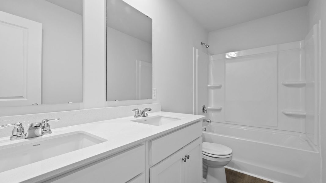 Furnished interior in a model home at Garbon Fields in Summerville (Image 16).