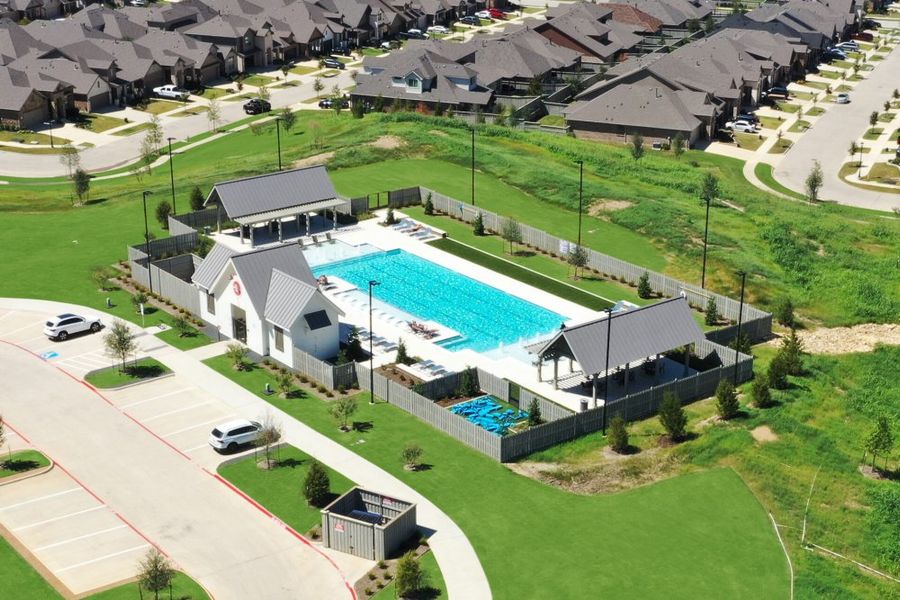 Aerial view of the Pecan Square community in Northlake, TX, showing layout and nearby surroundings (Image 13).