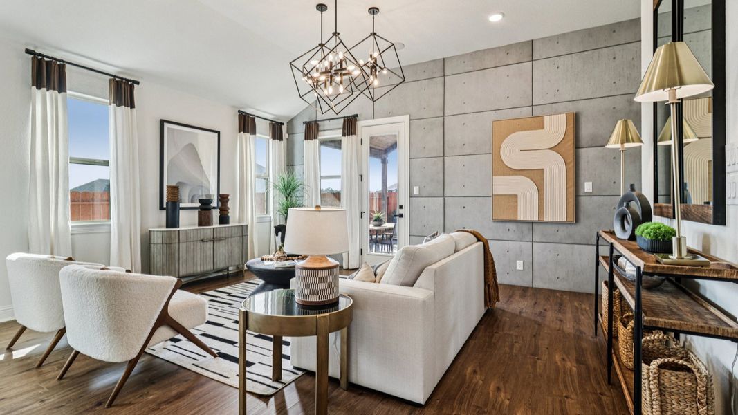 Furnished interior in a model home at Meyer Ranch – Premier in New Braunfels (Image 8).