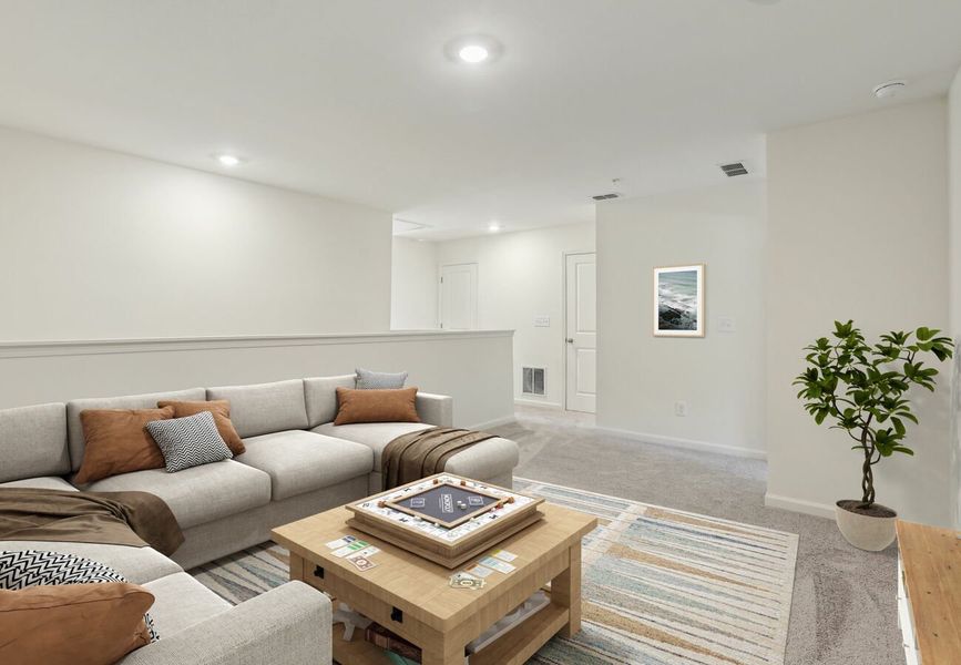 Furnished interior in a model home at Chestnut Grove in Douglasville (Image 9).