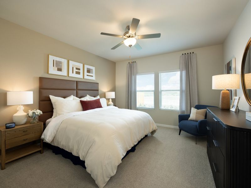 Furnished interior in a model home at Parks at Foster Crossing - Spring Series in Anna (Image 13). Furnished interior in a model home at Parks at Foster Crossing - Spring Series in Anna (Image 13).