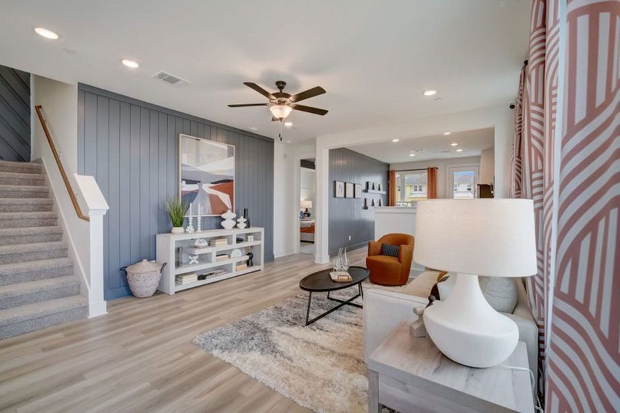 Furnished interior in a model home at Avery Centre in Round Rock (Image 42).