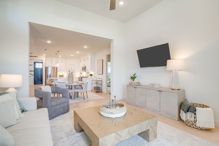 Furnished interior in a model home at MidTowne in Midlothian (Image 34).