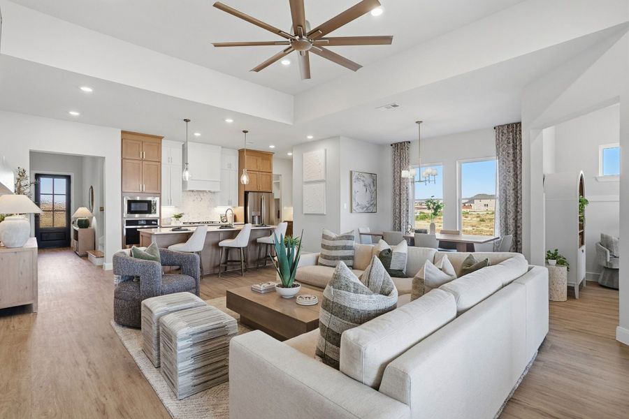 Furnished interior in a model home at Lily Creek at Sutton Fields in Aubrey (Image 91).