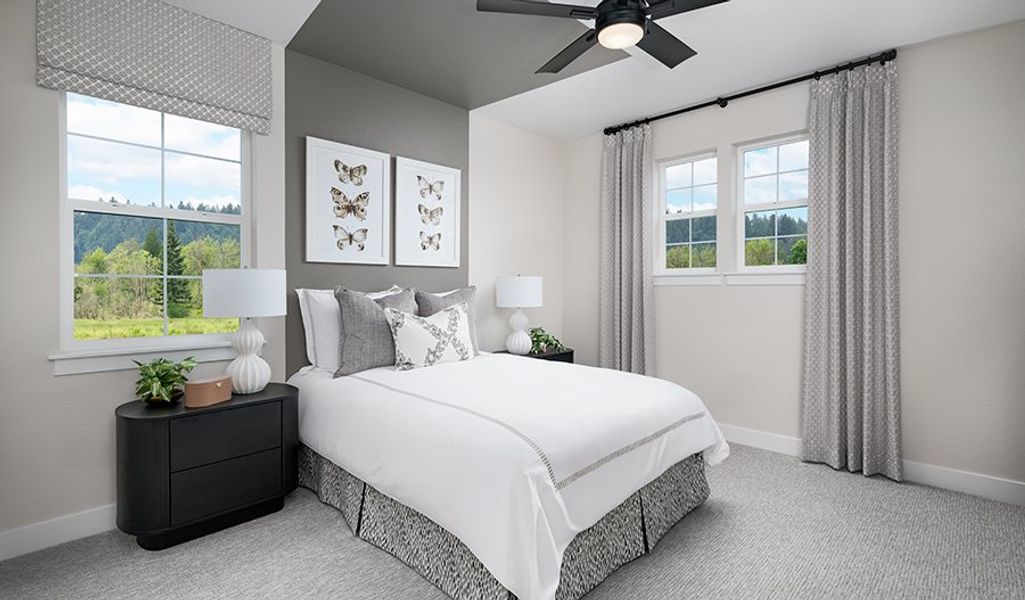 Furnished interior in a model home at Chateau at the Meadows in Castle Rock (Image 13).