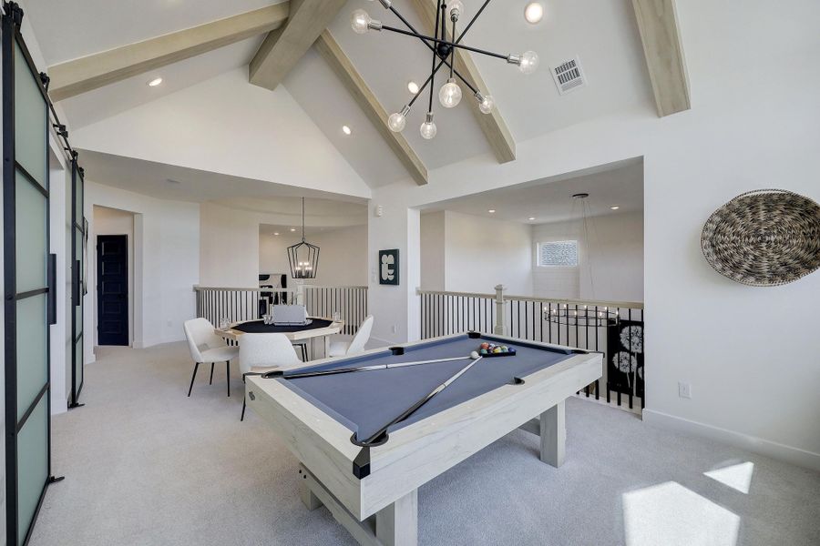 Furnished interior in a model home at Flora - Coming Soon - 60' in Hutto (Image 11).