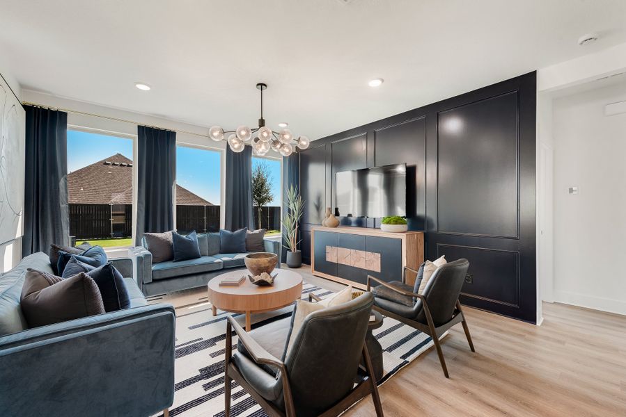 Furnished interior in a model home at Mustang Meadows in Waller (Image 20). Furnished interior in a model home at Mustang Meadows in Waller (Image 20).