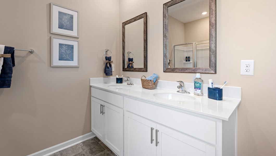 Furnished interior in a model home at Spring Ridge in Anderson (Image 18).