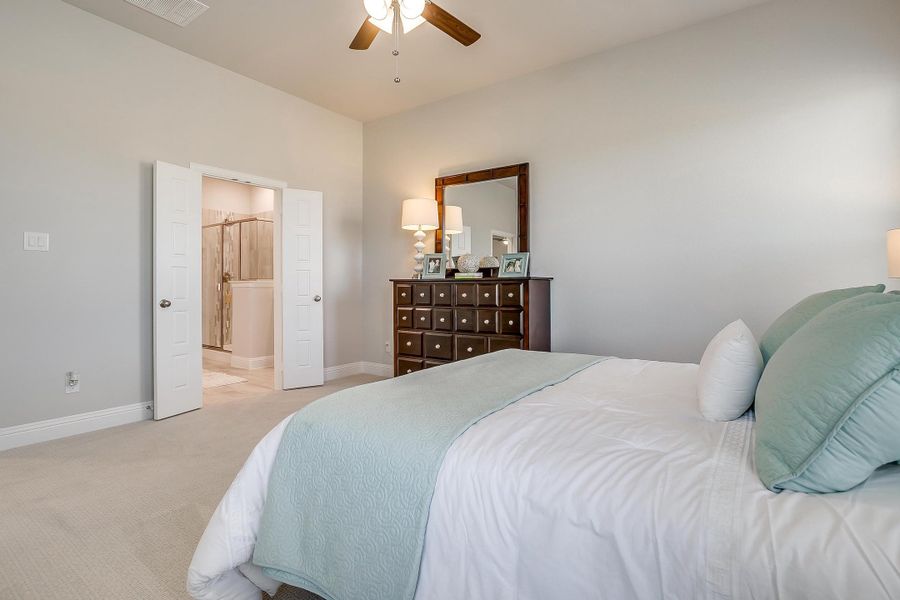 Furnished interior in a model home at Creekview Farms in Greenville (Image 28).