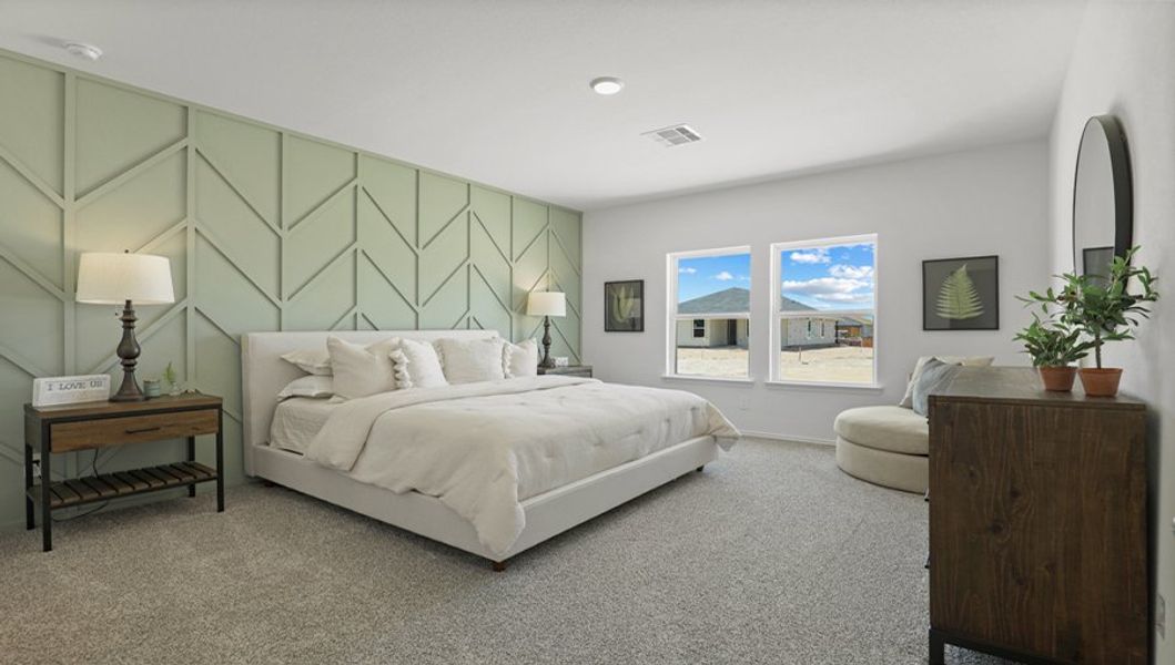 Furnished interior in a model home at Breckenridge Forest in Spring (Image 32).