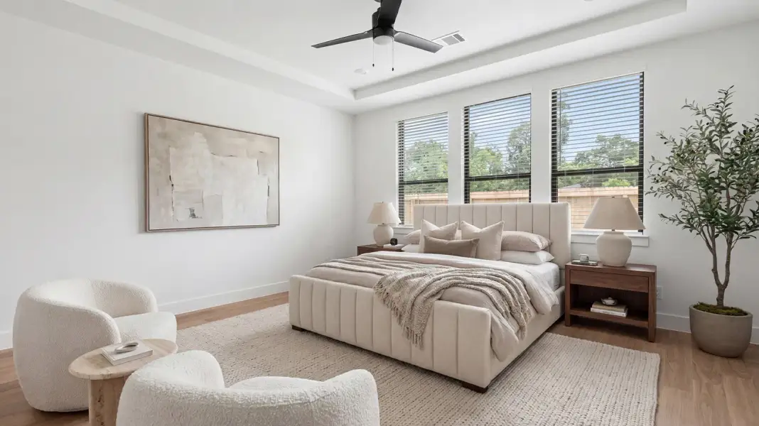 Furnished interior in a model home at The Ridge at Tamarron in Fulshear (Image 9).