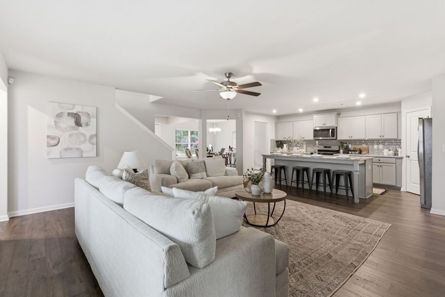 Furnished interior in a model home at The Reserve at Chapel Hill Phase II in Douglasville (Image 7).