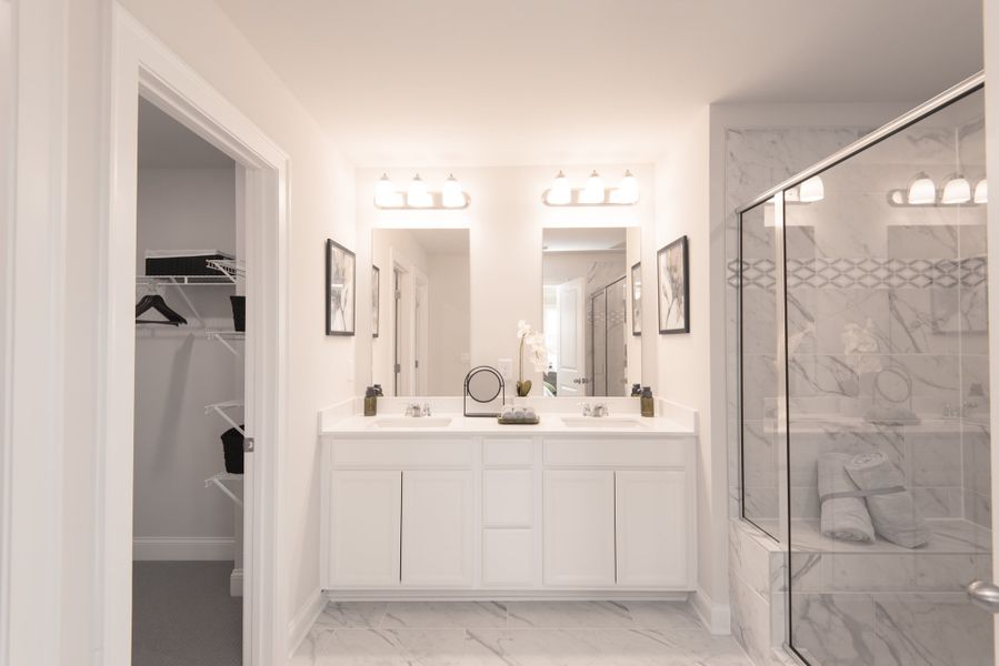 Get ready with ease in your luxury master bathroom.