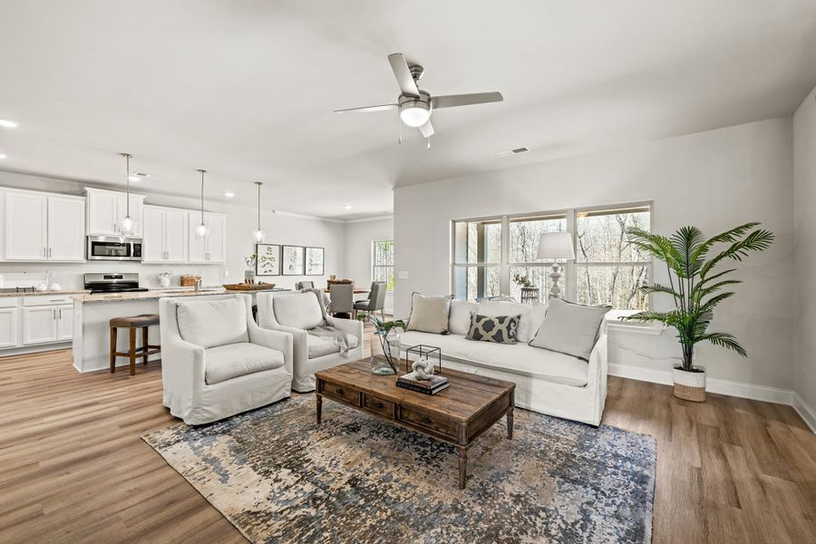 Furnished interior in a model home at Chimney Oaks in Homer (Image 7). Furnished interior in a model home at Chimney Oaks in Homer (Image 7).