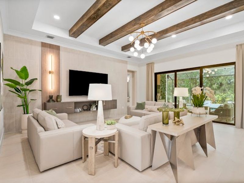 Furnished interior in a model home at Raven's Landing in Vero Beach (Image 26).